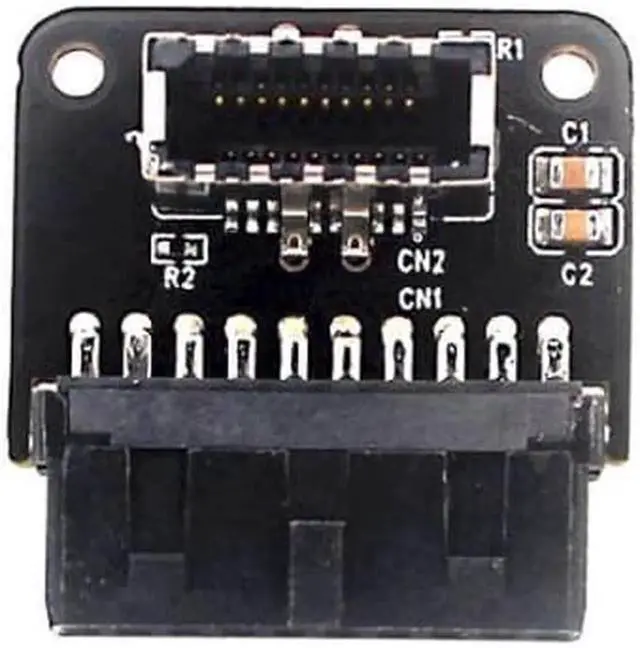 Alt view image 4 of 7 - Motherboard USB 3.0 Internal 20/19 Pin Header to Type-E A-Key USB 3.1 20 Pin Type C Front Panel Header Mount Adapter (Standard Type)