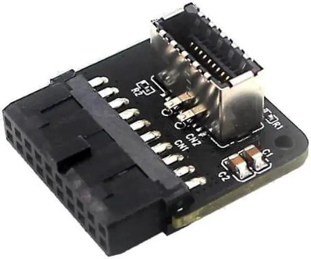 Alt view image 3 of 7 - Motherboard USB 3.0 Internal 20/19 Pin Header to Type-E A-Key USB 3.1 20 Pin Type C Front Panel Header Mount Adapter (Standard Type)