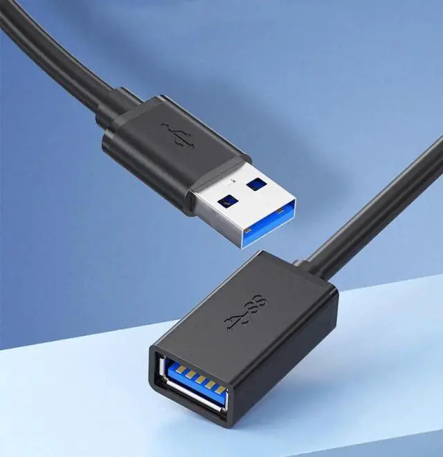 Alt view image 3 of 5 - 2Pack 6.6 Feet(2m)Cable Matters USB to USB Extension Cable 6 .6ft (USB 3.0 Extension Cable / USB Extender) in Black for Webcam, VR Headset, Printer, Hard Drive and More -