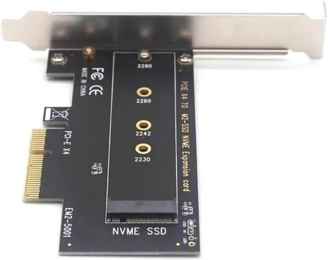 Alt view image 2 of 7 - NVME SSD M2 PCIE Adapter PCIE to M2 Adapter M.2 NVME SSD to PCI Express X4 Card Riser Adapter M Key for 2230-2280 M2 SSD