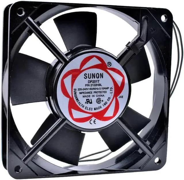 Alt view image 2 of 4 - DP201T 2122HBL 12cm 12025 AC220V 240V Double ball bearing cabinet metal high temperature cooling fan