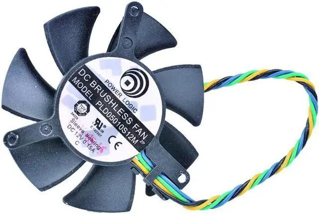 Alt view image 4 of 4 - PLD05010S12M 45mm 39mm 12V 0.15A 4pin4-wire 4pin computer graphics video card cooling fan