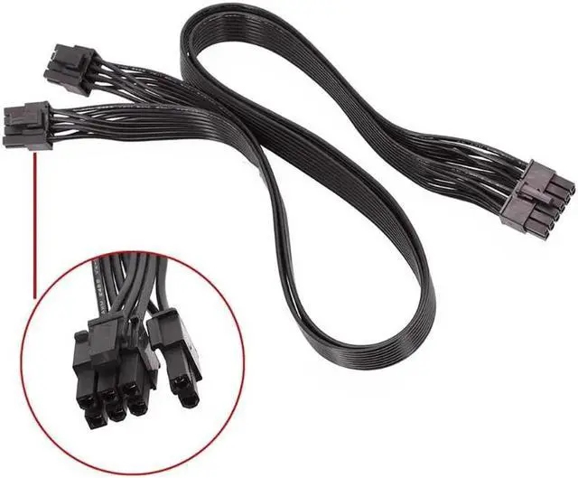 Alt view image 5 of 7 - Suitable for Seasonal PSU P-860 P-1000 X-1050 power supply 12pin to dual 8pin graphics card cable