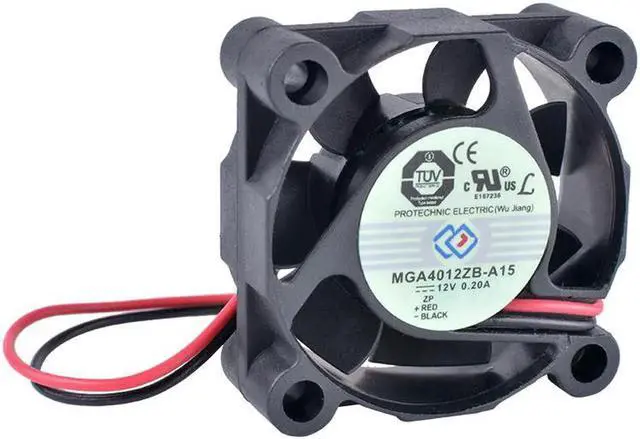 Alt view image 2 of 4 - MGA4012ZB-A15 4cm 40mm 4015 12V 0.20A 2-wire double ball bearing large air volume cooling fan