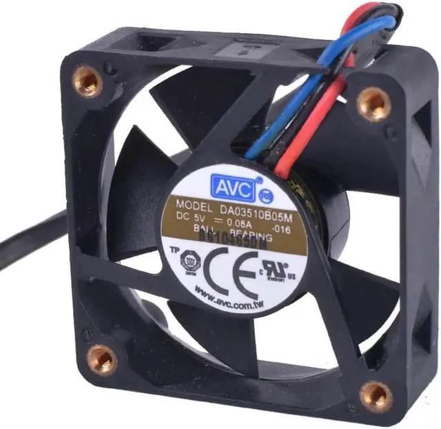 Alt view image 4 of 4 - DA03510B05M 3.5cm 3510 35x35x10mm 5V 0.08A Three-wire double ball bearing large air volume cooling fan STB co