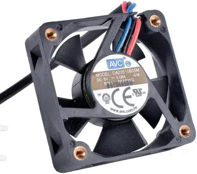 Alt view image 2 of 4 - DA03510B05M 3.5cm 3510 35x35x10mm 5V 0.08A Three-wire double ball bearing large air volume cooling fan STB co