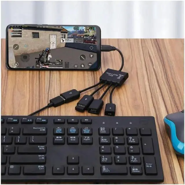 Alt view image 5 of 5 - Type-C USB Adapter OTG Cable USB C 3.0 2.0 Male to USB Micro Female Adapter USB Hub for Samsung Xiaomi Huawei