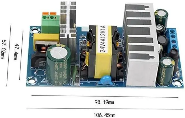 Alt view image 2 of 3 - AC-DC 100W 24V 4A 12V Switching Power Supply Board 2-way Output Power Module Dual Output DC 24V4A12V1A