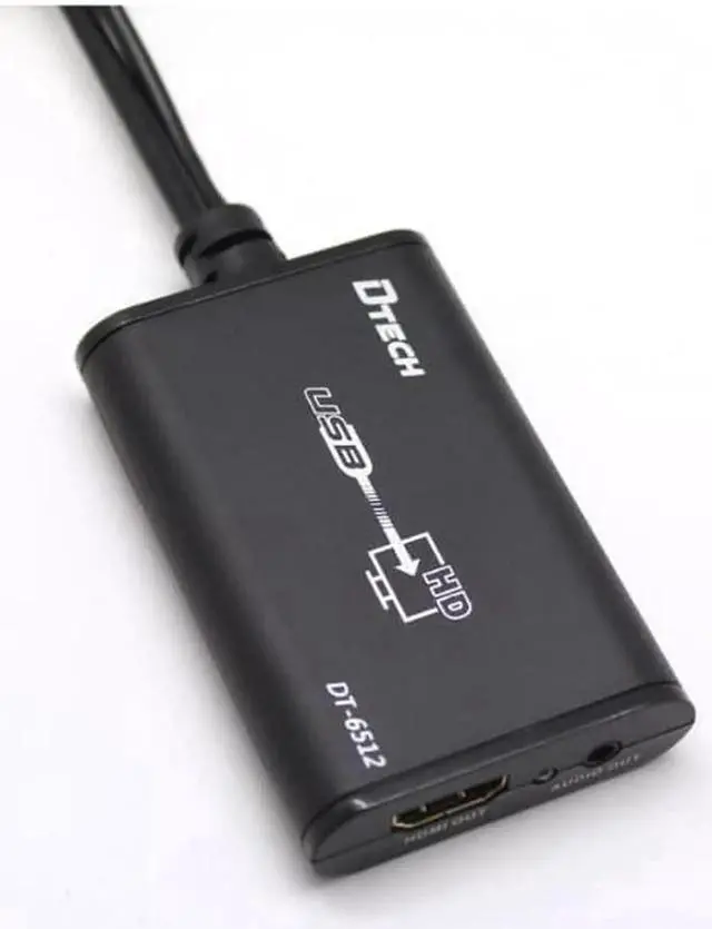 Alt view image 2 of 6 - DT-6512 USB to HDMI converter USB to HDMI external graphics card adpater USB to HDMI 1080P HD cable