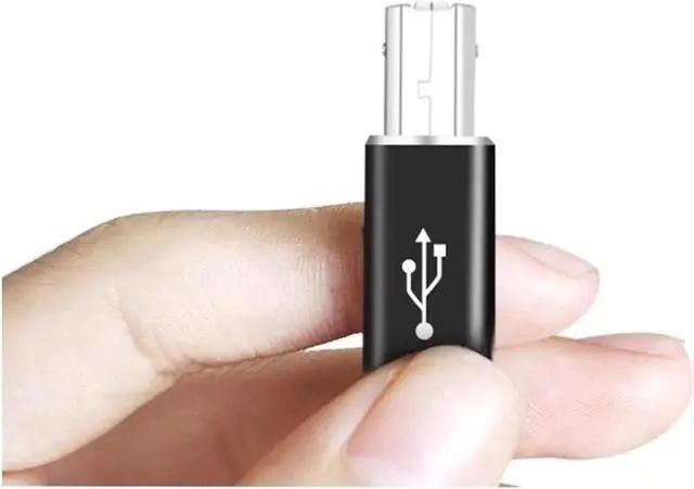 Alt view image 7 of 7 - USB B to USB C Adapter (2 Pack) USB-C Female to Printer Male Converter USB Type C to Midi USB B Connector Support Data Sync Compatible with Printer Scanner Fax Machine Electronic Piano