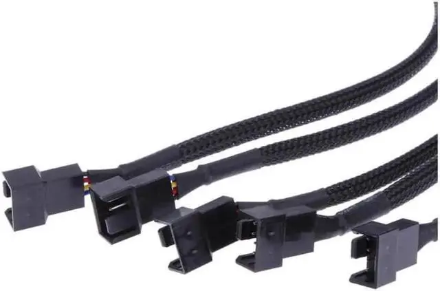 Alt view image 2 of 7 - 10pcs/lot 27cm 4Pin PWM Connector Computer Case Fan Extension Cable w/ Black Sleeved