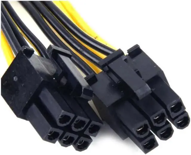 Alt view image 4 of 7 - 10pcs/lot 30cm length 6pin to 8Pin (6+2Pin) PCI-E Cable 18AWG Mining