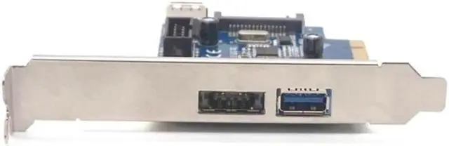 Alt view image 2 of 3 - Weastlinks PCI express to 2 ports USB3.0 + Power eSATA Converter Card with 9pin USB + 15pin SATA Power Socket