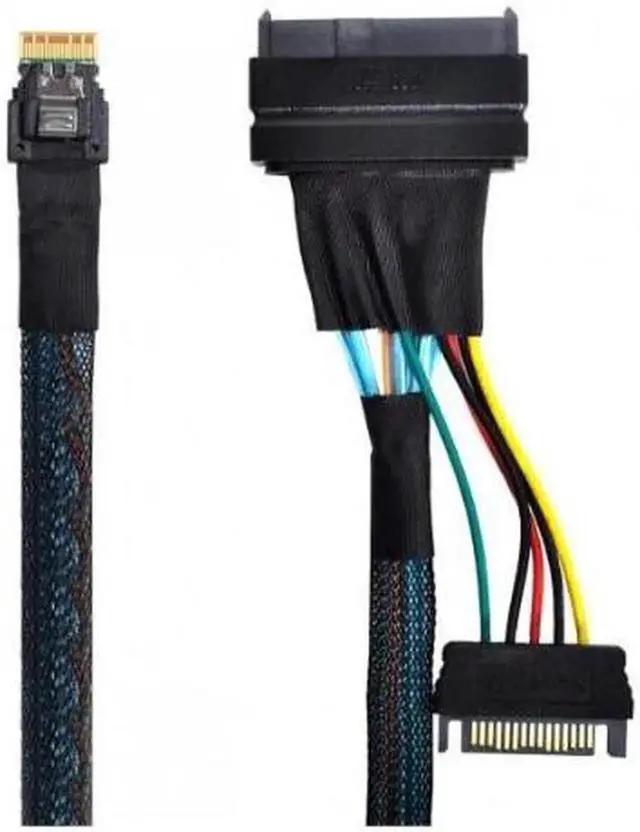 Alt view image 3 of 7 - CY SF-104 U.2 U2 SFF-8639 to Slimline SFF-8654 4i NVME PCIe SSD Cable for Mainboard SSD 750 p3600 p3700 M.2
