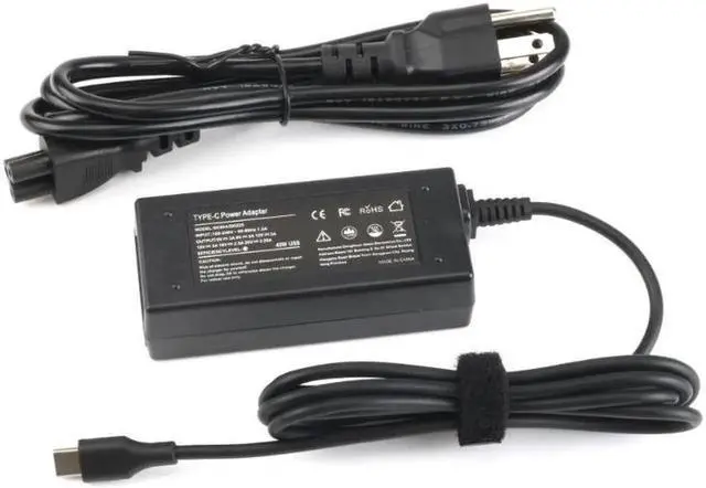 Alt view image 2 of 6 - 45W Type-C Universal Laptop Charger AC Power Adapter 5V/3A 9V/3A 12V3A15V/3A 18V/2.5A 20V/2.25A, suitable for replacing power supply for all Type-C laptop types