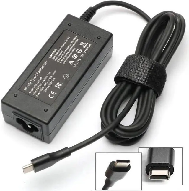 Main image of 45W Type-C Universal Laptop Charger AC Power Adapter 5V/3A 9V/3A 12V3A15V/3A 18V/2.5A 20V/2.25A, suitable for replacing power supply for all Type-C laptop types