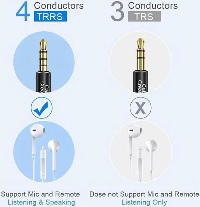 Alt view image 4 of 6 - CableCreation Headphone Extension Cable, 90 Degree TRRS 3.5mm Male to Female Audio Extension Cable 4-Conductor(Microphone Compatible), 6 Feet