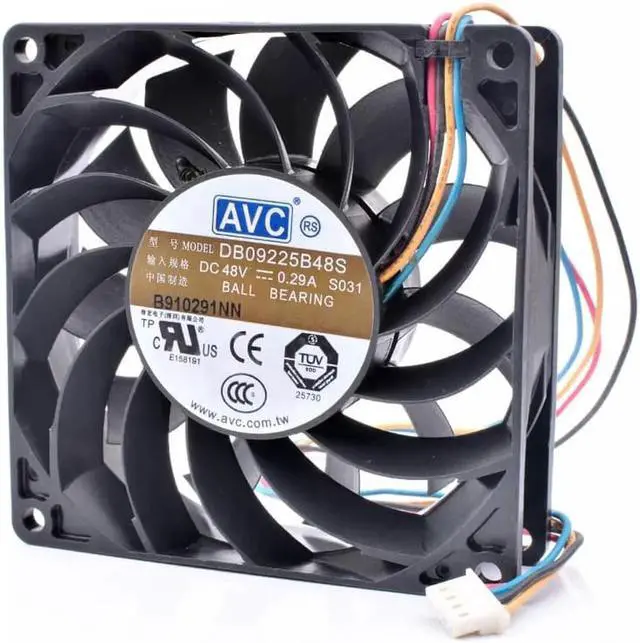 Alt view image 3 of 4 - DB09225B48S 9cm 9025 48V 0.29A resistance temperature control server inverter cooling fan