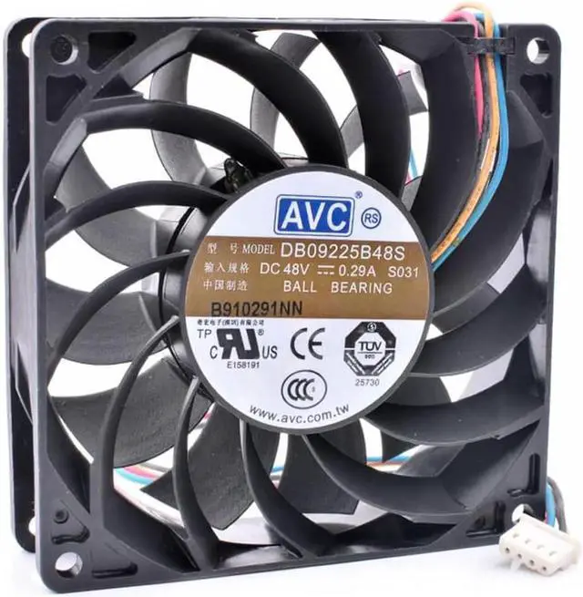 Alt view image 2 of 4 - DB09225B48S 9cm 9025 48V 0.29A resistance temperature control server inverter cooling fan