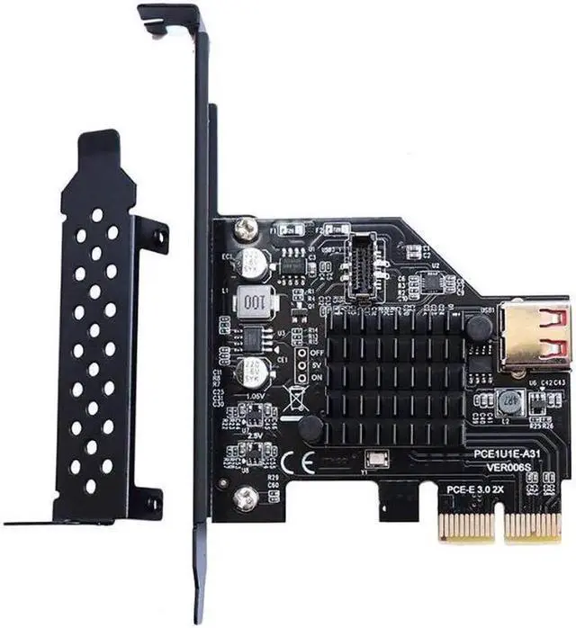 Alt view image 4 of 5 - PCI Express 3.0 USB 3.1 PCI-E Card PCIe USB Adapter Raiser Type-E USB3.1 gen2 10gbps+USB2.0 Expansion Card