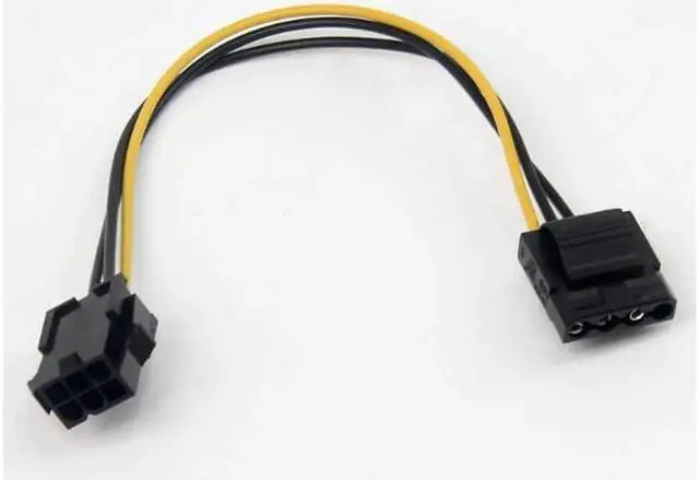 Alt view image 2 of 3 - Molex To PCI E Power Adapter IDE 4Pin 4 Pin Female to 6 Pin Female 6Pin Graphics Video Card Converter Cable 1 pcs wholesale