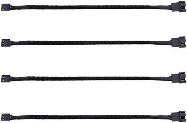 Main image of 4Pack 4 Pin PWM Fan Power Supply Cable PC Internal Motherboard Fan Power Extension Cable Adapter Cord Wire for Computer ATX Case 4Pin 3Pin Cooling Fans Cable 105 inch