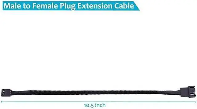 Alt view image 2 of 7 - 4Pack 4 Pin PWM Fan Power Supply Cable PC Internal Motherboard Fan Power Extension Cable Adapter Cord Wire for Computer ATX Case 4Pin 3Pin Cooling Fans Cable 105 inch