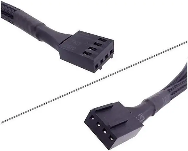 Alt view image 5 of 7 - 4Pack 4 Pin PWM Fan Power Supply Cable PC Internal Motherboard Fan Power Extension Cable Adapter Cord Wire for Computer ATX Case 4Pin 3Pin Cooling Fans Cable 105 inch