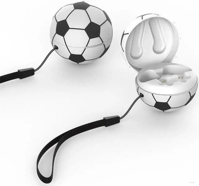 Alt view image 6 of 6 - Wireless Headset Football/Basketball Volleyball Shape Bluetooth Headphones Touch Control Unique Appearance Earbuds