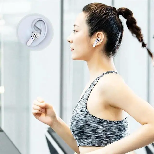 Alt view image 4 of 6 - Wireless Headset Football/Basketball Volleyball Shape Bluetooth Headphones Touch Control Unique Appearance Earbuds