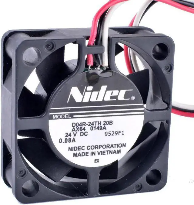 Alt view image 4 of 4 - D04R-24TH 20B 4015 4cm 40x40x15mm 24V 0.08A Three-wire inverter cooling fan