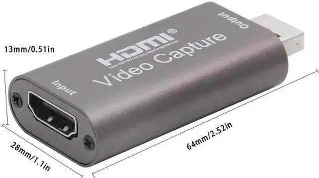 Alt view image 4 of 4 - Mini 4K Video Capture Card 1080P 60fps HDMI to USB Game Recording Box for PS4 Game DVD Camcorder Recording Live Streaming