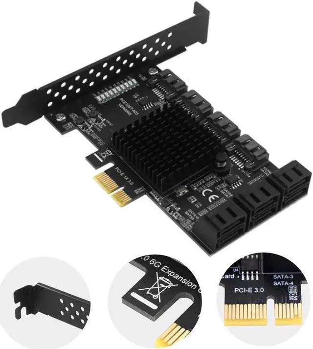 Main image of PCIe SATA Card 10 Port 6Gbps SATA 3.0 PCIe Card Built-in Adapter Converter For Desktop PC Support 10 SATA 3.0 Devices