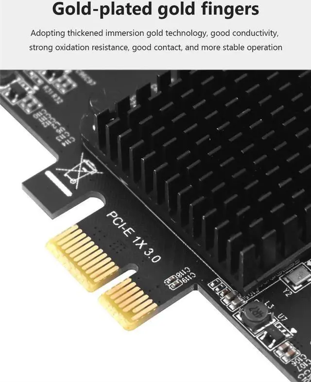 Alt view image 4 of 6 - PCIe SATA Card 10 Port 6Gbps SATA 3.0 PCIe Card Built-in Adapter Converter For Desktop PC Support 10 SATA 3.0 Devices