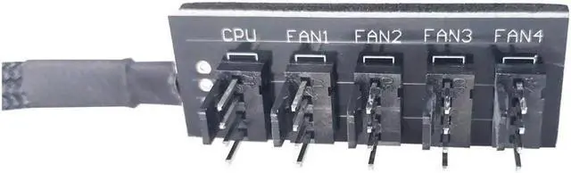 Alt view image 2 of 5 - Endlesss PWM Fan Hub Splitter 4 Pin Black Sleeved 1 to 5 Way PC CPU Cooling Case Fan Splitter Hub Adapter Cable for Computer Cooler Case Fans 4-Pin & 3-Pin 14 Inches (1 Pack)