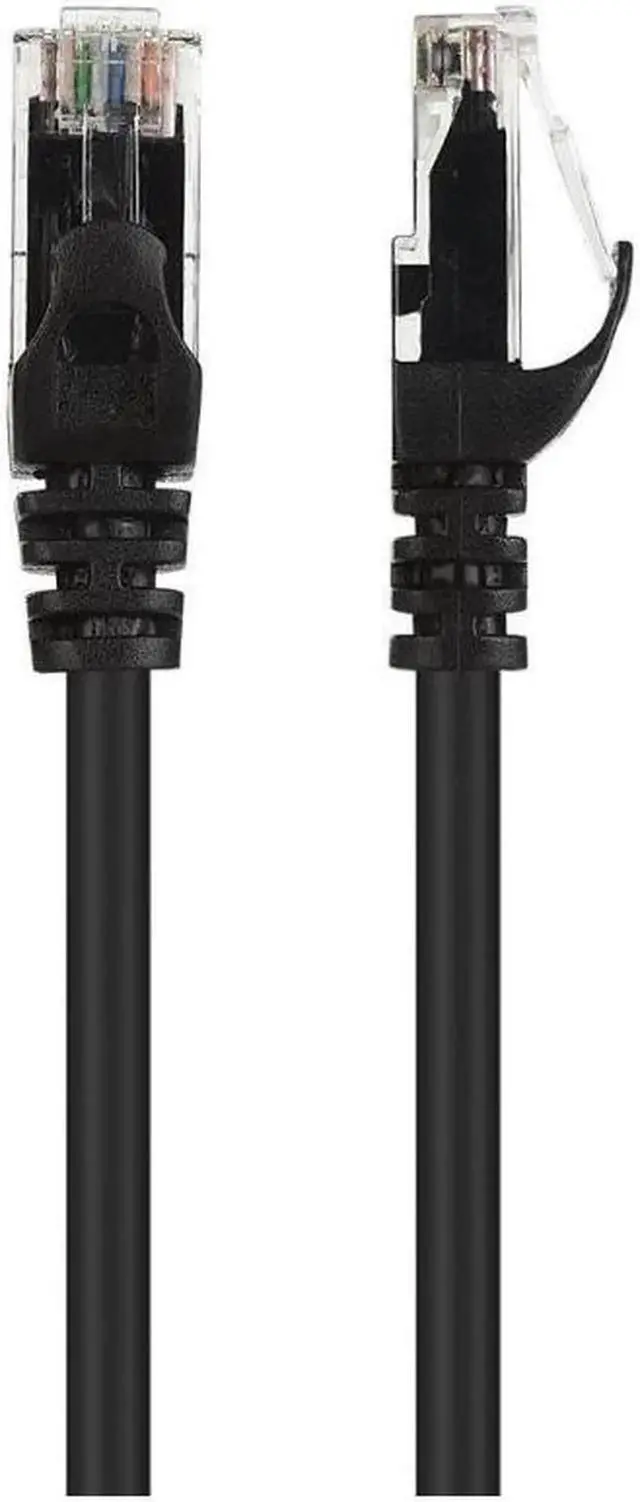 Alt view image 2 of 6 - Cat6 Ethernet Cable - 10 ft - Black - Patch Cable - 10 Pack - Network Cable - Ethernet Cord - Cat 6 Cable - Black- 10ft Pack Of 10 Bare Copper