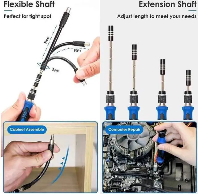 Alt view image 7 of 7 - Screwdriver Sets 142-Piece Electronics Precision Screwdriver with 120 Bits Magnetic Repair Tool Kit for iPhone, MacBook, Computer, Laptop, PC, Tablet, PS4, Xbox, Nintendo, Game Console