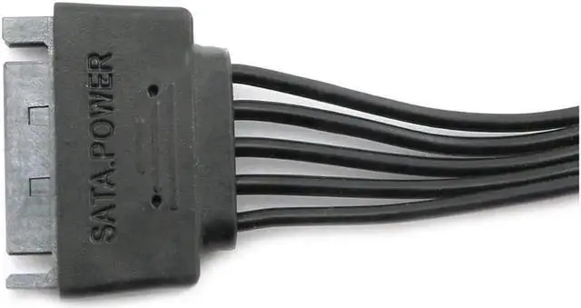 Alt view image 5 of 7 - 15 Pin SATA Power Extension Hard Drive Cable 1 Male to 5 Female Splitter Adapter 24-inch(60CM)