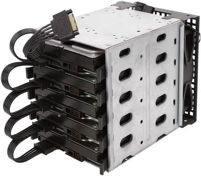 Alt view image 4 of 7 - 15 Pin SATA Power Extension Hard Drive Cable 1 Male to 5 Female Splitter Adapter 24-inch(60CM)