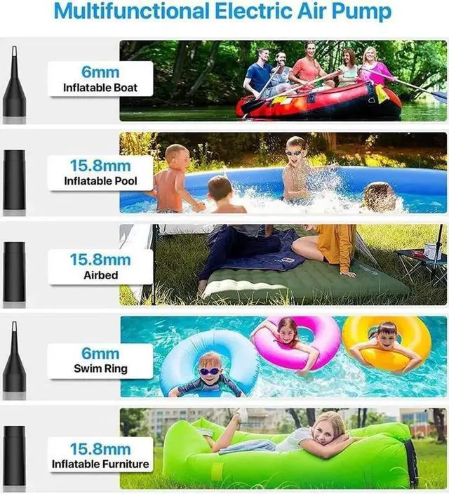 Alt view image 4 of 7 - Compressed Air Duster, 102000RPM Electric Air Duster & Vacuum Cleaner 2 in 1 Rechargeable 7800mAh Cordless, Keyboard and Computer Cleaner, Replaces Compressed Air Cans (Black)