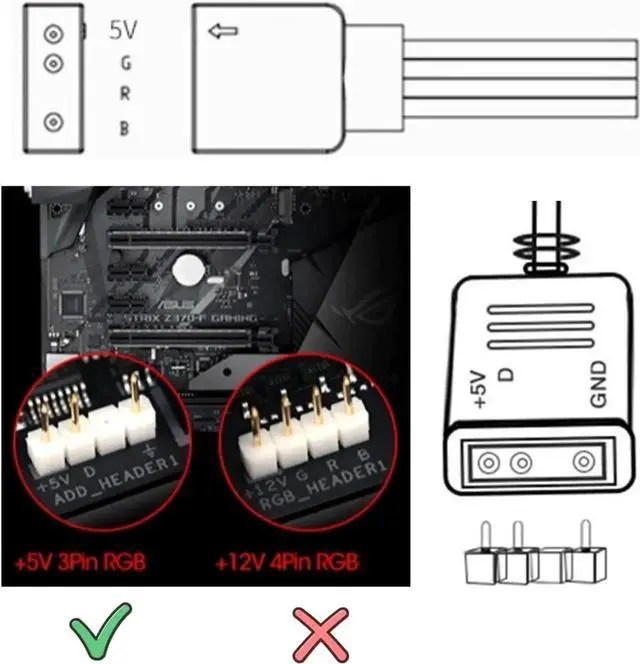 Alt view image 3 of 7 - 2-Pack 1-to-1 ARGB Extension Cable, White 5V 3-Pin Female to Female ARGB Addressable RGB Adapter Cable, ARGB LED Sync Cable for Extend PC Computer ARGB Fans Or ARGB LED Lights, 11.8 Inches