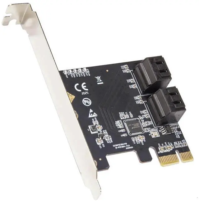 Alt view image 2 of 7 - 4 Port SATA III PCI-e 3.0 x1 Card Non-Raid with Low Profile Bracket