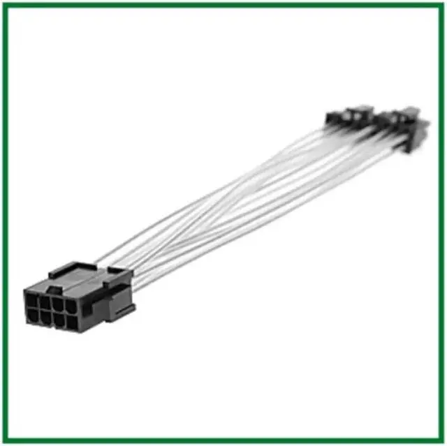 Alt view image 4 of 7 - 5pcs/lot 20cm Copper PCIE 8 pin Female to Dual PCI-E 6+2 pin Male GPU Power Cable Splitter