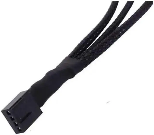 Alt view image 7 of 7 - 10pcs/lot 1 To 3 Way Splitter Sleeved Wire 4-Pin PWM Fan Connector Extension Cable