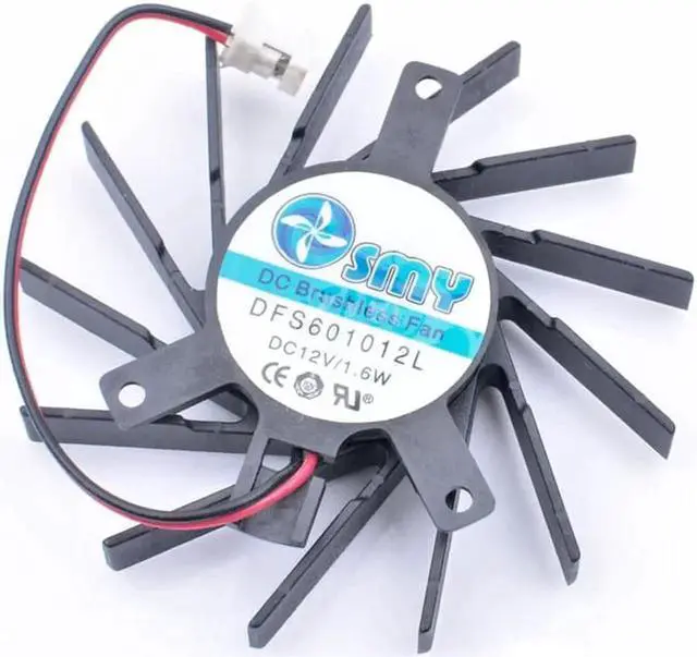 Main image of DFS601012L 12V 1.6W diameter 54mm 35x35x27mm graphics card heat sink cooling fan