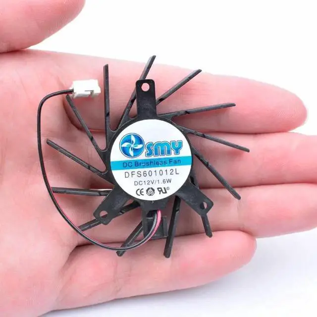 Alt view image 2 of 3 - DFS601012L 12V 1.6W diameter 54mm 35x35x27mm graphics card heat sink cooling fan