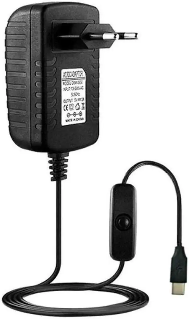 Alt view image 4 of 4 - for Raspberry Pi 4B Power Supply 5V 3A Type-C Power Adapter with ON/OFF Switch USB-C Charger EU Plug