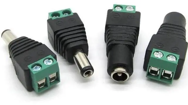 Alt view image 2 of 2 - 10PCS 12V monitoring power connector DC female head to 12V 5.5 * 2.1DC female head to 12V connector