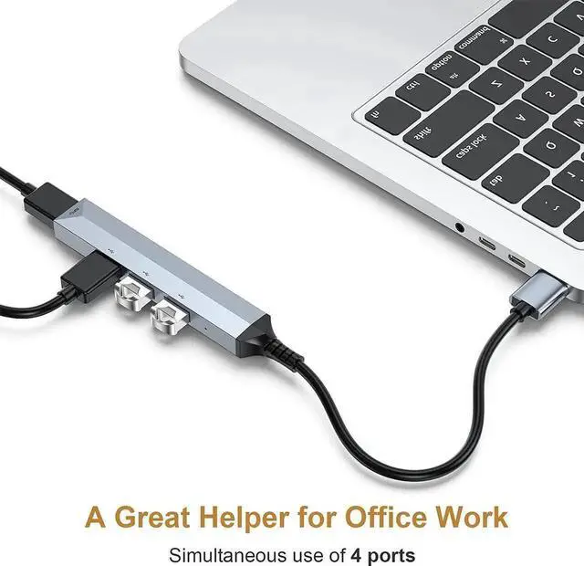 Alt view image 3 of 6 - 4-Port USB 3.0 HUB Expander,Ultra-Slim Data USB HUB,USB Hub Expansion Adapter Station Applicable for Laptop, iMac Pro, MacBook Air, Mac, Notebook PC,Printer,Mobile HDD(USB-A HUB)