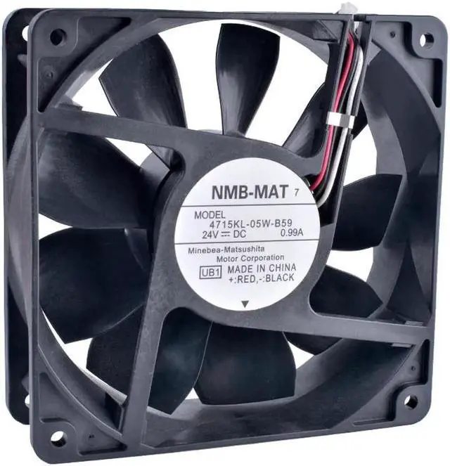 Alt view image 4 of 4 - 4715KL-05W-B59 12CM 120mm 12038 24V 0.99A Double ball bearing air volume inverter server IPC cooling fan